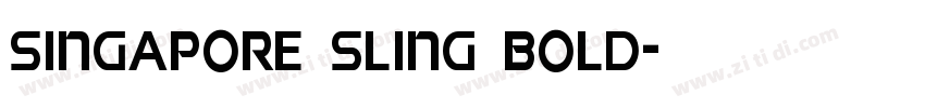 Singapore Sling Bold字体转换